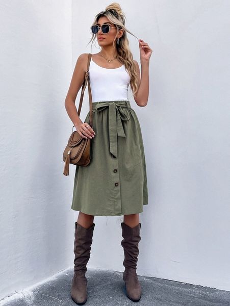 

two tone belted cami dress s0gi#, Black;gray