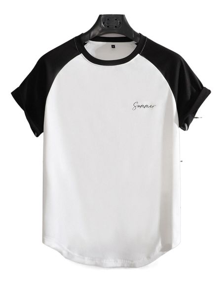 

men letter graphic raglan sleeve tee f3rt#, White;black