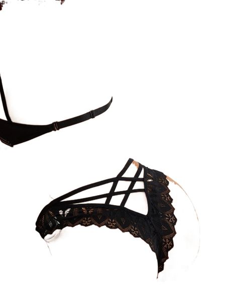 

cut-out lace panty r5qc#, Black;red