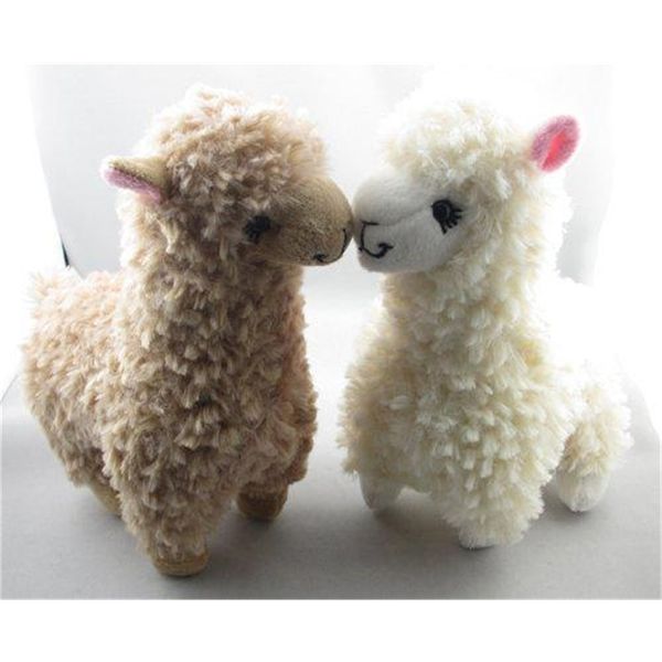 Kuulee 2 pz Carino Alpaca Peluche Cammello Crema Llama Peluche Bambini Bambola 23 cm Altezza LJ201126