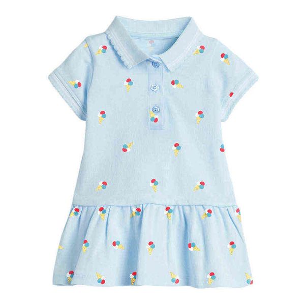 

little maven frocks for girls summer baby girl children clothes toddler cotton strawberry print dress for kids 2-7 years g220506, Red;yellow
