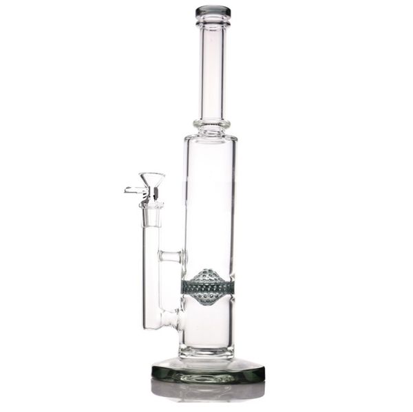 Glas Novetly Tube Bong UFO Perkolator Gerade Shisha Bongs 13,8