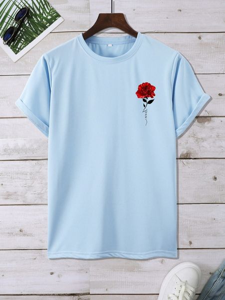

men floral print tee i0be#, White;black