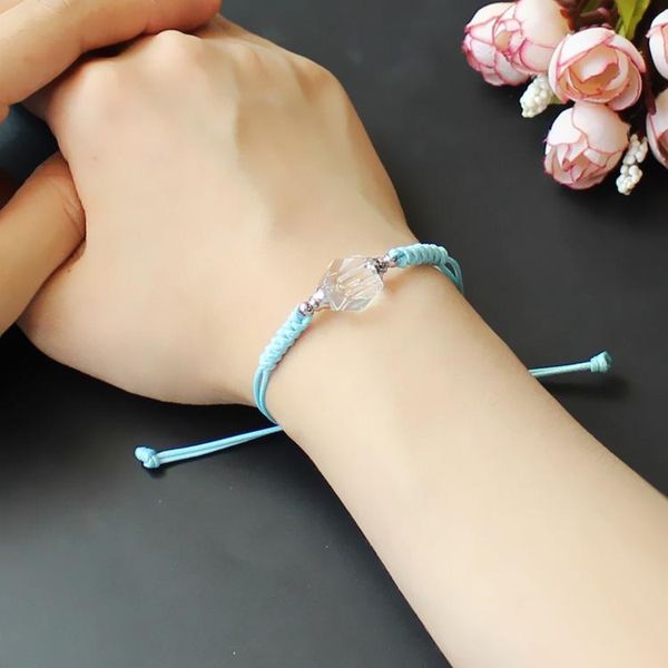 Charm Bilezikler Temiz Kristal Şişeler Urn Bilezik Siyah veya Kahverengi Kordon Kuff Kremasyon Takı Anıtı Ash Coutake Braceletcharm