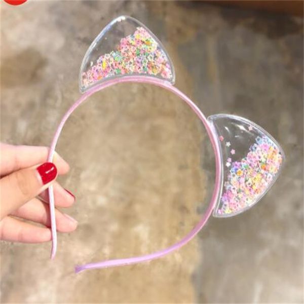 Nette katze ohren stirnband mädchen baby Koreanische kinder quicksand krone stirnband haarnadel prinzessin haar zubehör weibliche S1