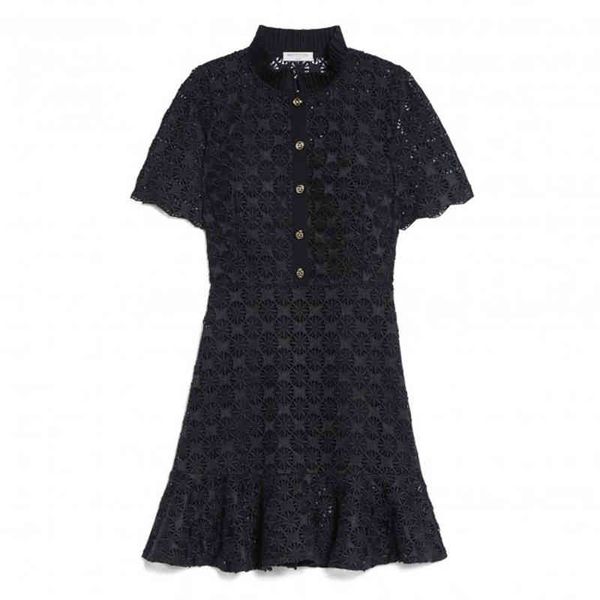 

casual dresses s family french women's dress in autumn and winter of 20 gentle temperament ruffle skirt lace, Black;gray