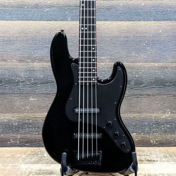 

schecter j-5 bass diamond series gloss black 5-string electric bass