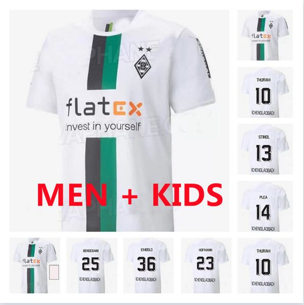 

22 23 borussia monchengladbach soccer jerseys 2022 2023 gladbach elvedi plea zakaria neuhaus ginter thuram foootball shirts men kids kit, Black