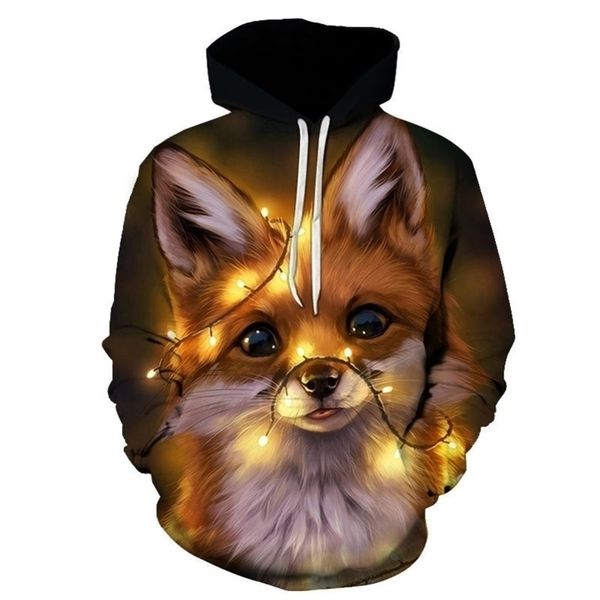 

sell 3d printed animal womenmen sweatshirt hoodies cute color casual hoodies couples year gift female ladies clothing y200608, Black