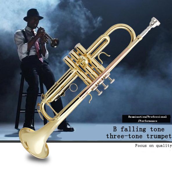 

playing-grade trumpet instrument trumpet b-flat test-grade trumpet three-tone