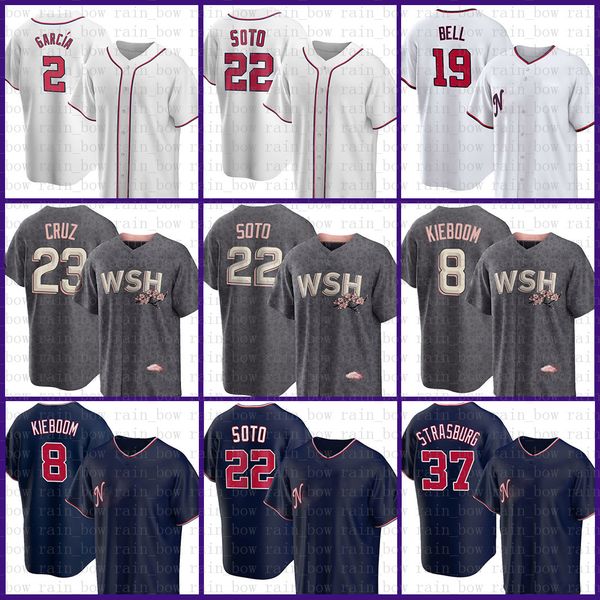 

nationals men juan soto baseball jersey carter kieboom nelson cruz josh bell keibert ruiz lane thomas cesar hernandez stephen strasburg luis, Blue;black