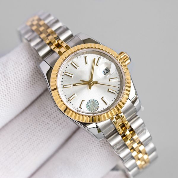 

couple watch automatic mechanical watches 28 31 36 41mm optional mens wristwatch fashion ladies wristwatches stainless steel strap perfect q, Slivery;brown