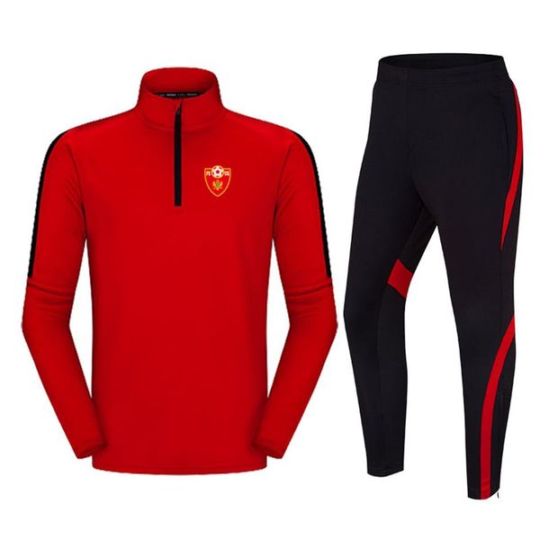 

montenegro football club men's training suit polyester jacket outdoor jogging tracksuits casual and comfortable soccer su260h, Gray