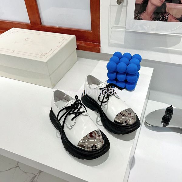 

dress shoes high end quality thick bottom gear small leather shoes women's lace up muffin single casual fashion, Black
