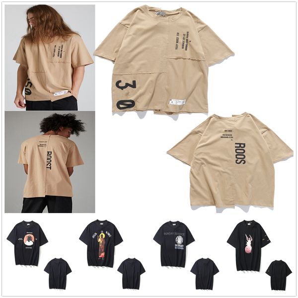 

men t shirt hip hop women t shirts cpfm smiley face high street sunday short sleeve god jesus foam print loose dropped shoulder half sleeves, White;black