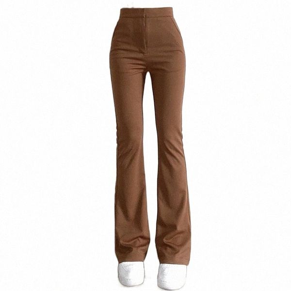 

women's pants & capris causal solid color bootcut stretch bell bottom flared trousers v neck bodycon bottoms g2md#, Black;white