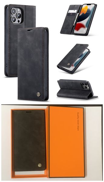 Handyhüllen aus Leder, geeignet für iPhone 13, Samsung S22, neue GalaxyA73-Handyhülle, S21FE-Flip-Card-Abdeckung A33, mit High-End-Box