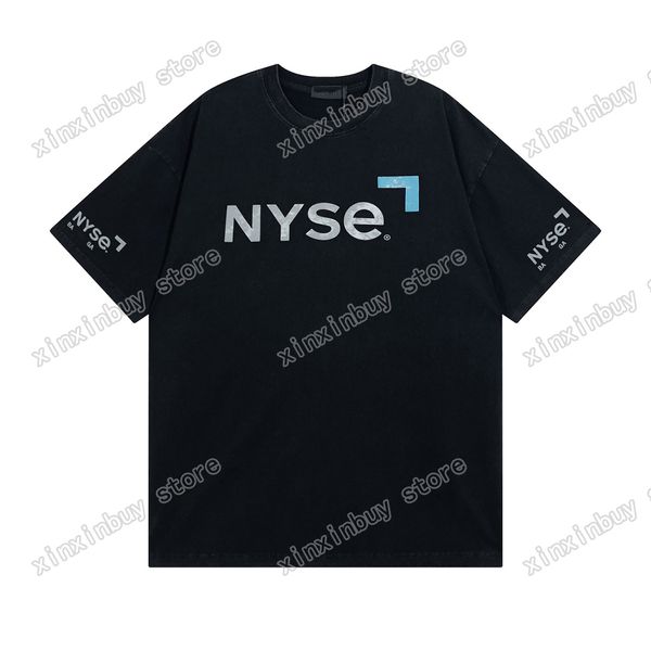 

22ss men women designers t shirts tee paris usa national flag print cotton short sleeve crew neck streetwear xinxinbuy black gray xs, White;black