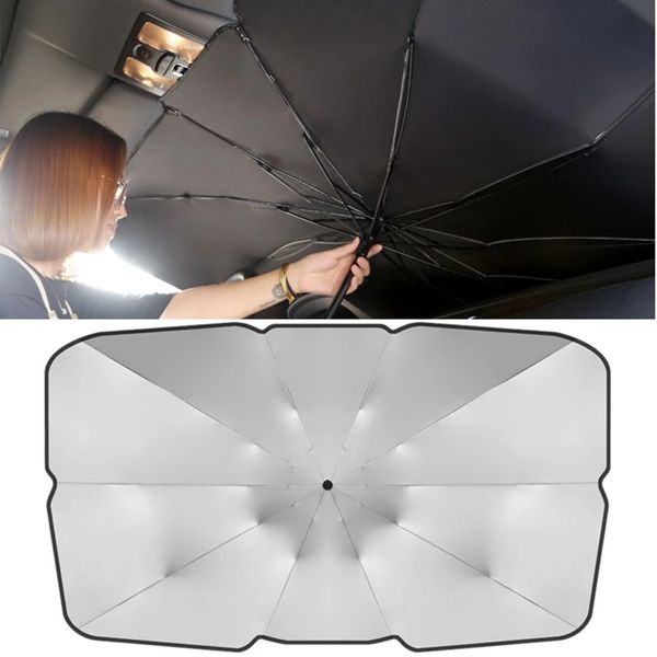 

car windshield sunshade umbrella type sun shade for car window summer protection heat insulation cloth front shading