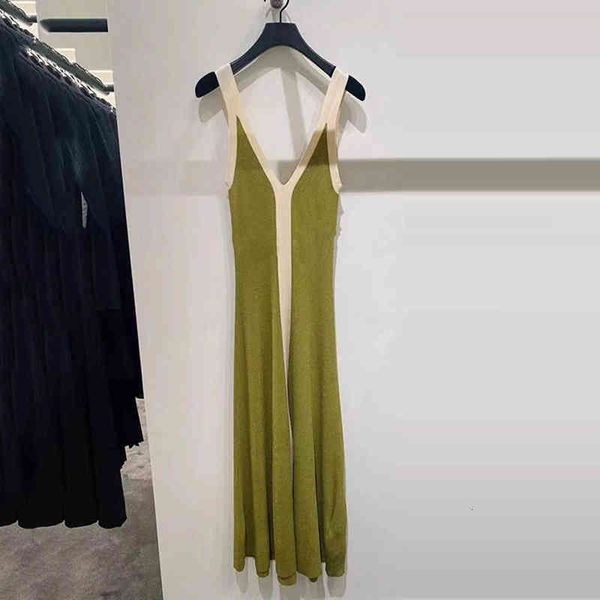 

casual dresses fadan s home spring and summer dress french green contrast trim suspender skirt, Black;gray