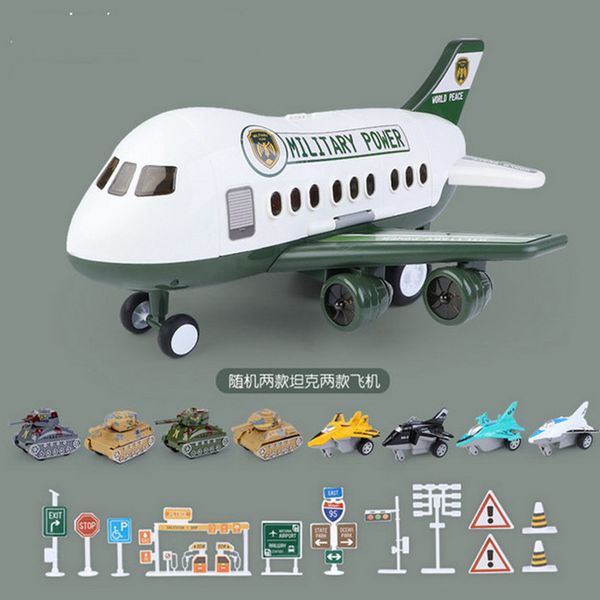 Großhandelsblöcke Dron Music Story Simulation Track Trägheit Kinderspielzeugflugzeug Großes Passagierflugzeug Kinderflugzeug Spielzeugauto Flugzeug Geschenkkarte