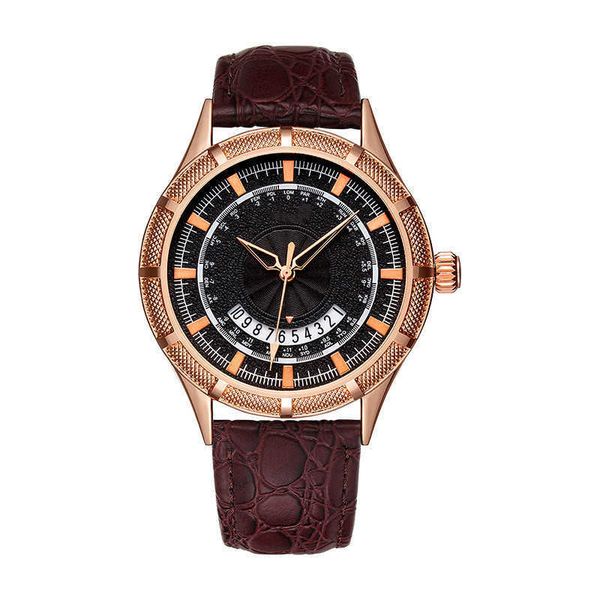 

movement mens quartz quality watch, Slivery;brown