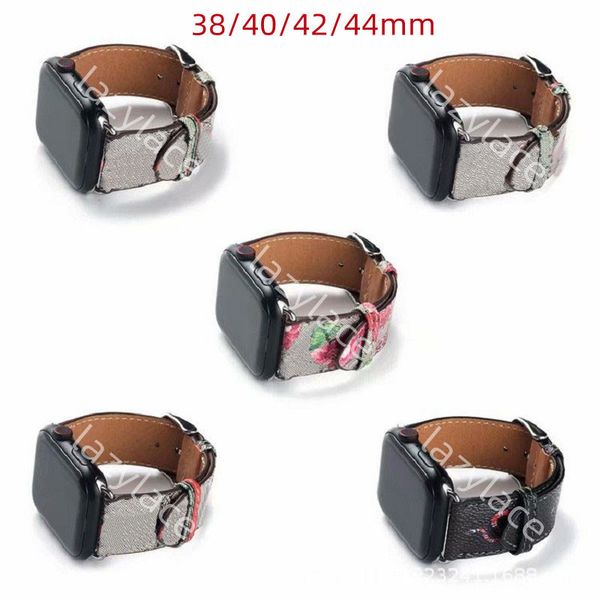 

2022 g color pattern leather strap for apple watch band series 6 5 4 3 2 40mm 44mm 38mm 42mm bracelet for iwatch belt
