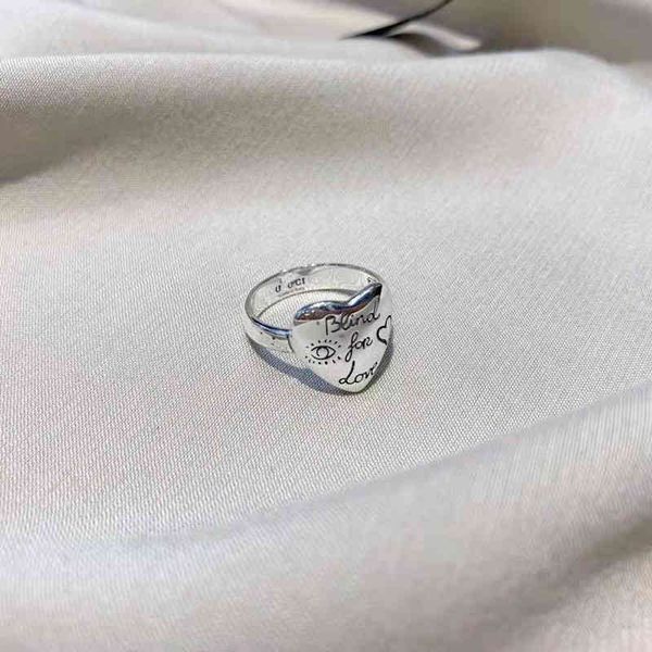 

925 silver simple hollow out ring love fearless female exclusive design jewel