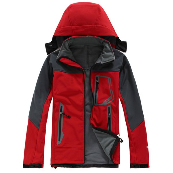 Giacca da uomo Felpe Outdoor Cappotti sportivi Sci Escursionismo Antivento Primavera Autunno Inverno Capispalla Impermeabile Traspirante Petto Softshell Lettera ricamo logo S / 2XL