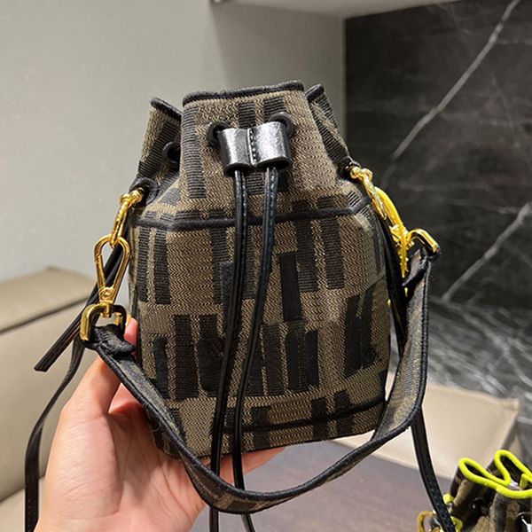 

drawstring canvas bucket bag vintage crossbody shoulder bags handbags purse embroidered letters removable strap fashion small tote wallets