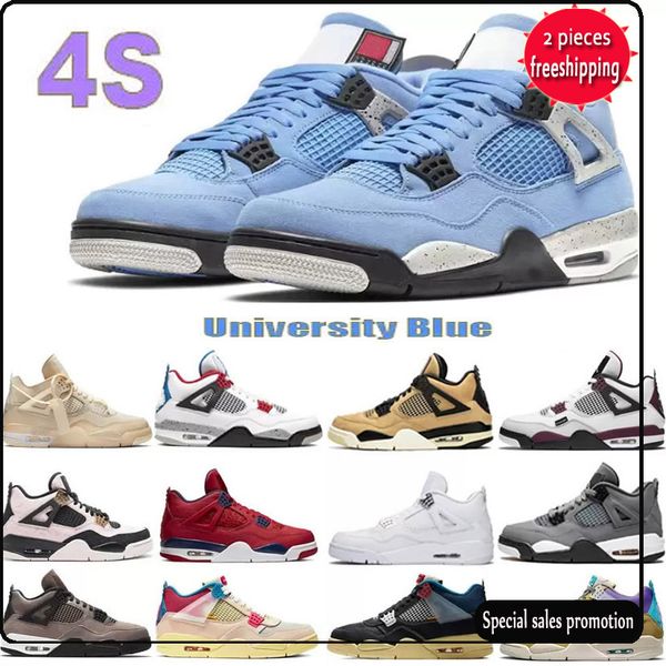 

jumpman 4s men women basketball shoes white oreo black cat university blue sail metallic purple bred shimmer cactus jack star