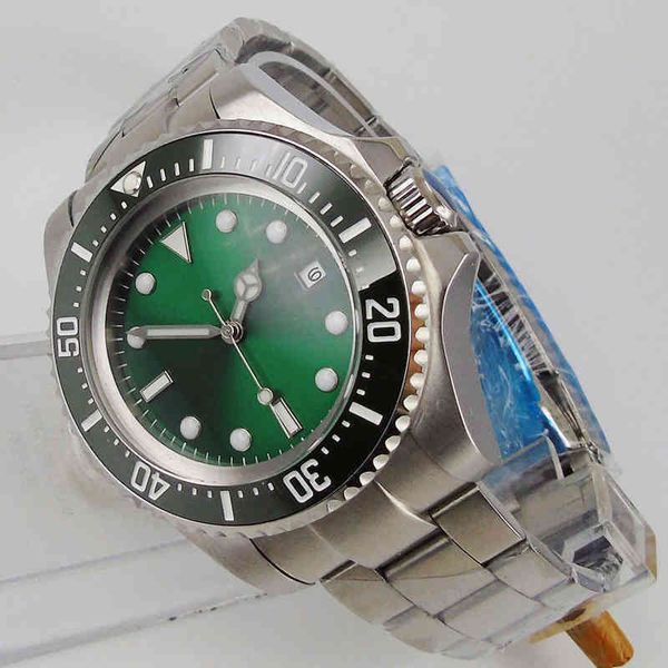 Orologio di lusso Rolesx Date Gmt olex Big Sunburst Green 44mm Orologio meccanico da uomo Cinturino Oyster spazzolato Corona a vite Inserto in ceramica Sterile Deploy