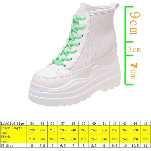 

10cm platform wedge boots summer women sneakers shoes high hidden heel air mesh canvas women summer shoes booties, Black;yellow