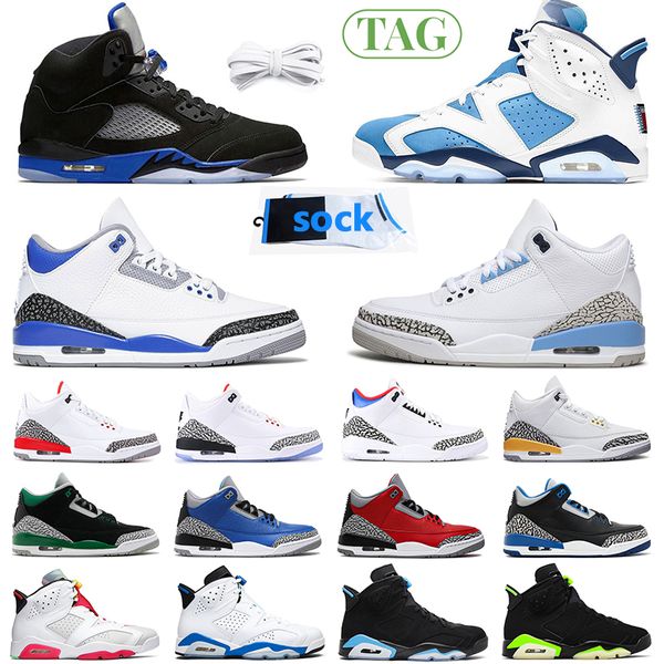 

men basketball shoes 3s racer blue pine green unc black cat and unite laser orange sport blue knicks