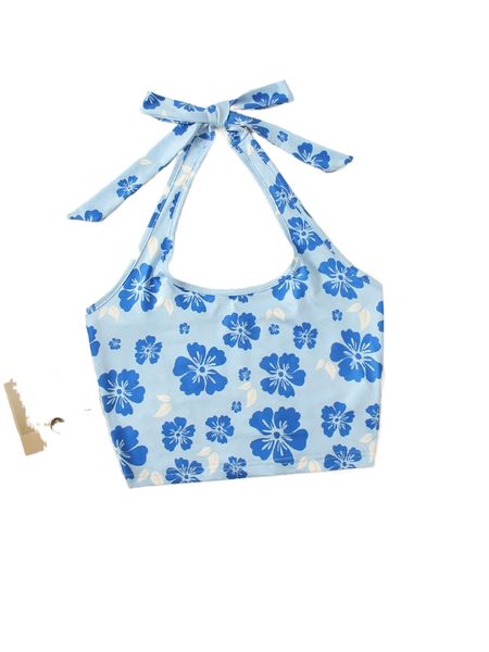 

floral crop halter z228#, White