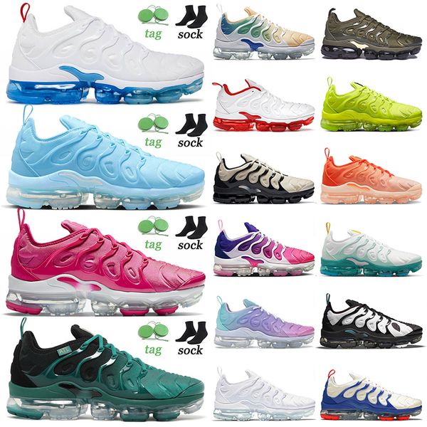 

2022 tn plus tuned cushion running shoes white university blue pink atlanta light menta cargo khaki cherry griffey pastel hyper royal mens w