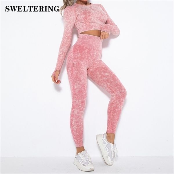 

women yoga clothing set sports suit wear outfit fitness athletic wear gym seamless workout clothes 2pcs 220317, Gray