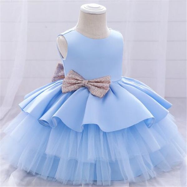 

2022 kids girls dresses baby princess ball gown toddler girls birthday party christening gown children sequin bow dress, Red;yellow