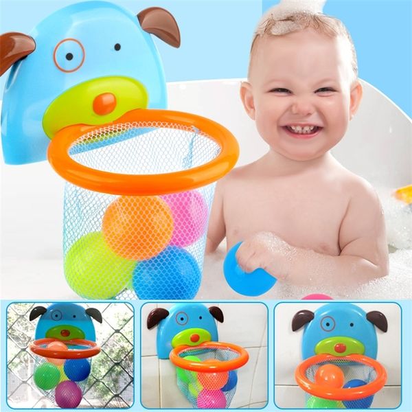 Kleinkind Jungen Wasserspielzeug Badewanne Schießen Basketballkorb mit 3 Bällen Baby Badespielzeug Kind Outdoor Spielset für Kinder Duschspielzeug 220531
