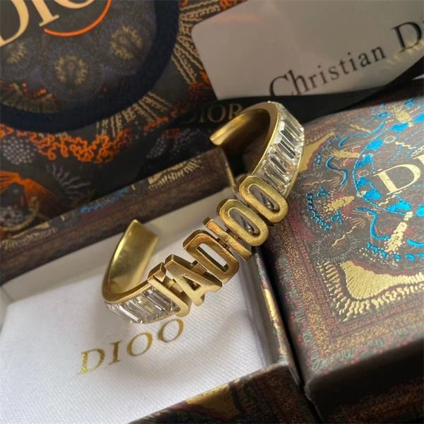 

jewelry online letter square diamond open bracelet fashion trend old punk women's bracelet, Black
