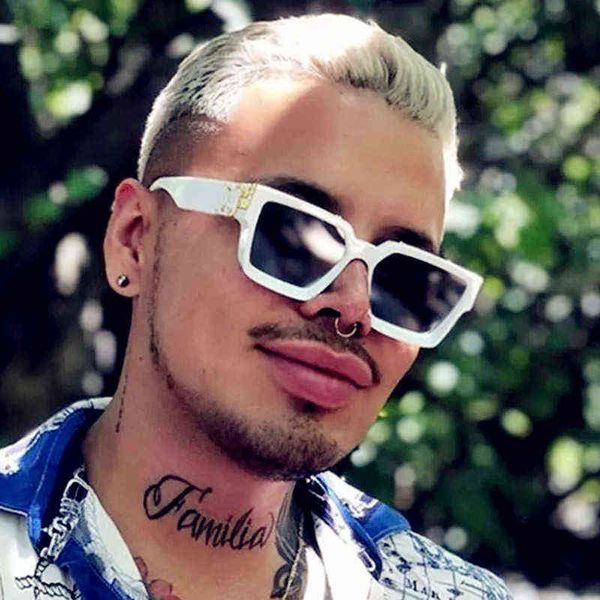 

retro sunglass women 2022 luxury brand glass /men oversized eyewear mirror feminino square sun shades vintage glasses, White;black