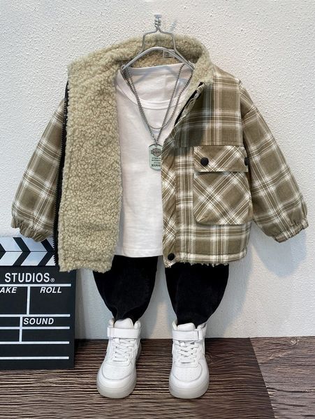 

toddler boys plaid she01rpa lined jacket she01, Blue;gray