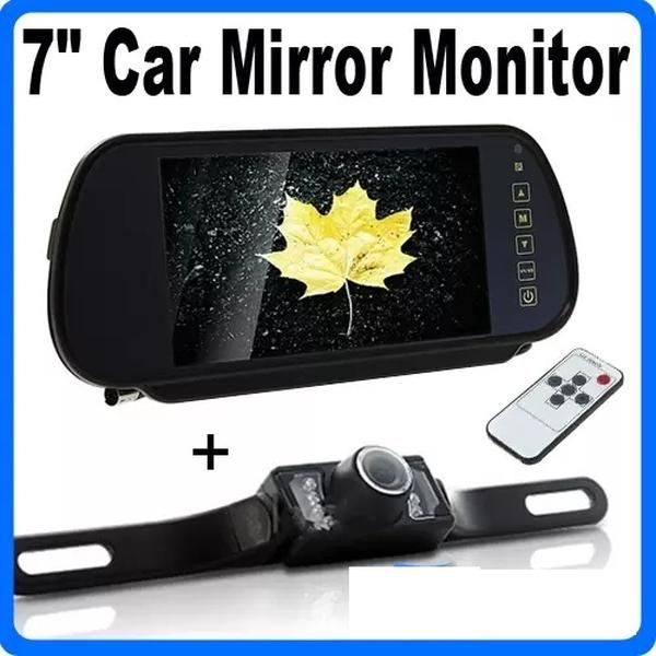 

car rear view camera mirror monitor screen with ir nighvision led back up cameras