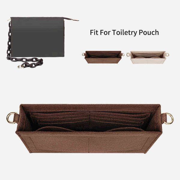 

insert organizer fit for toiletry pouch bag makeup handbag reform inner purse cosmetic bag base shaper 220527