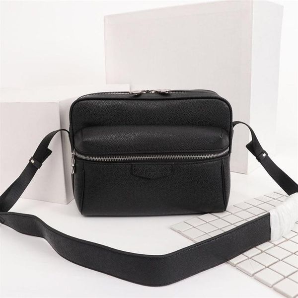 

new style 2022 crossbody designer bags men 25x20x10.5cm real leather printed shoulder messenger designer bag waistpack259v