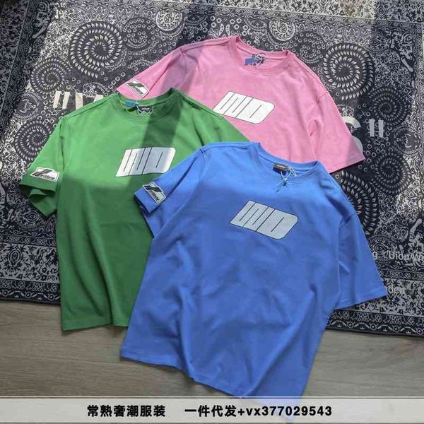 

women's t-shirt correct version of we11done spring and summer color letters three color cotton men's and women's short sleeve, White