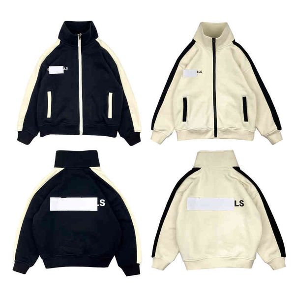 

winter new boys' girls' ess thread plush sweater rcasual sweatershirts sweatpants streetwear pullover solid color fleece sports su, Gray