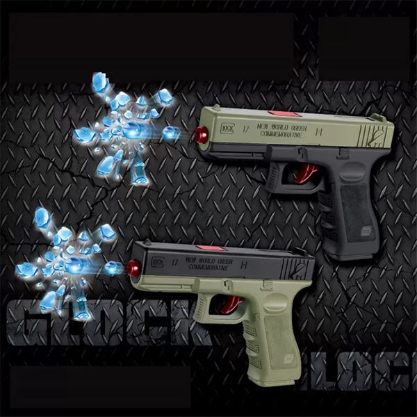

manual gel ball toy gun pistol blaster with water bullets plastic safe blaster for kids adults outdoor game boys birthday gifts