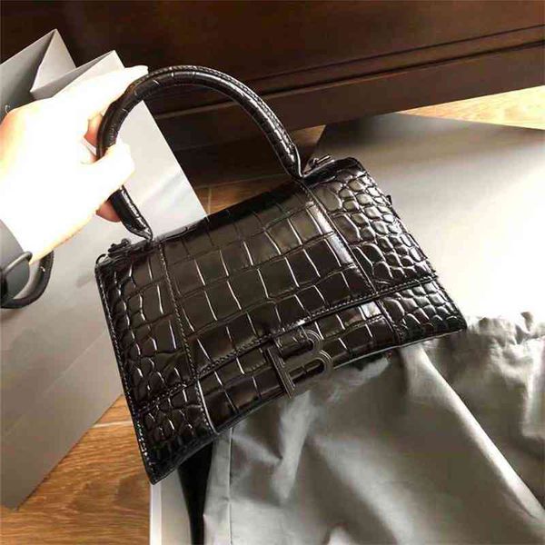 

2022ss handbag designer sense balencigas's bag 2022 fashion b women's crocodile hourglass single shoulder messenger crossbody