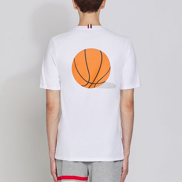 

summer men's t shirt luxury brand female solid cotton back printed basketball fashion korean design tees short sleeve sport causal hara, White;black